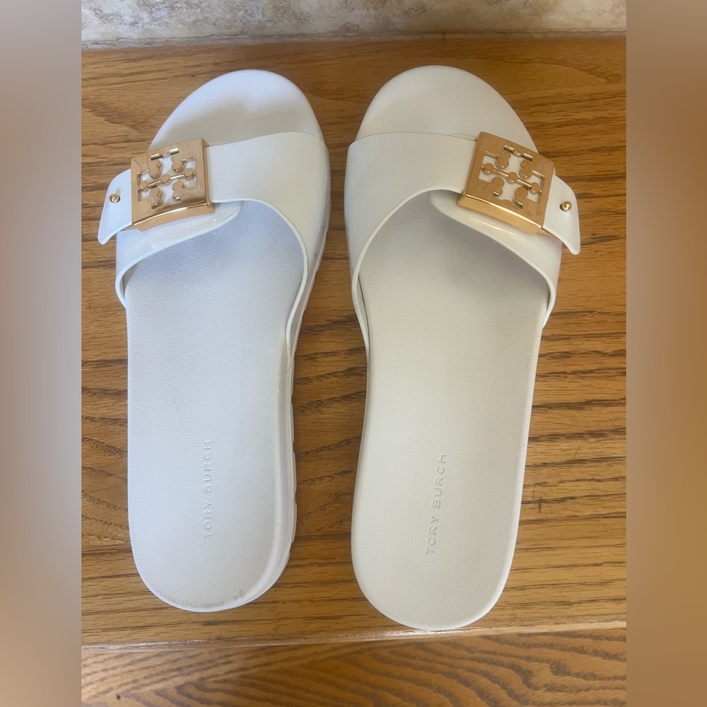 Tory Burch buckle slides, ultra light.